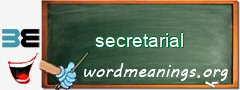 WordMeaning blackboard for secretarial